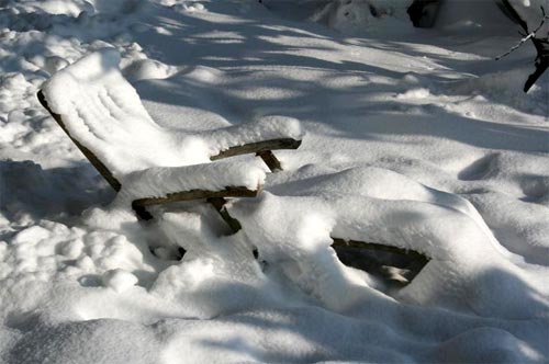 Gästehaus Lütke Garten im Winter