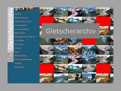Webseite Gletscherarchiv