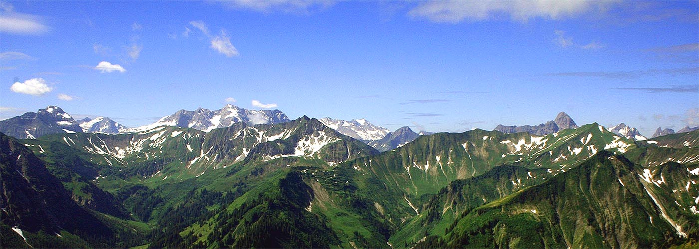 Walmendinger Horn - Gipfelblick nach SW