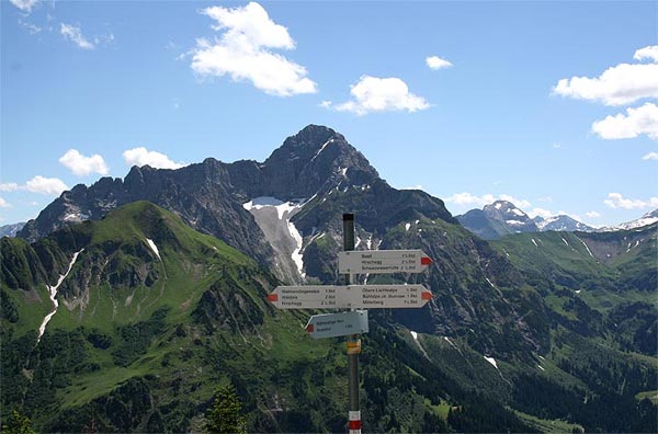 Weggabelung unterhalb Walmendinger Horn