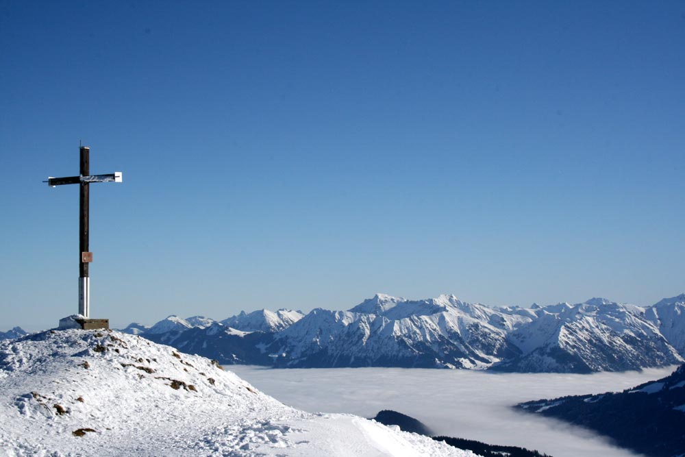 Hahnenkoepfle (2080 m) - Blick auf die Oberstdorfer Allgäuer Alpen